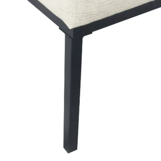 Tufted Metal Bench - HomePop image {5}