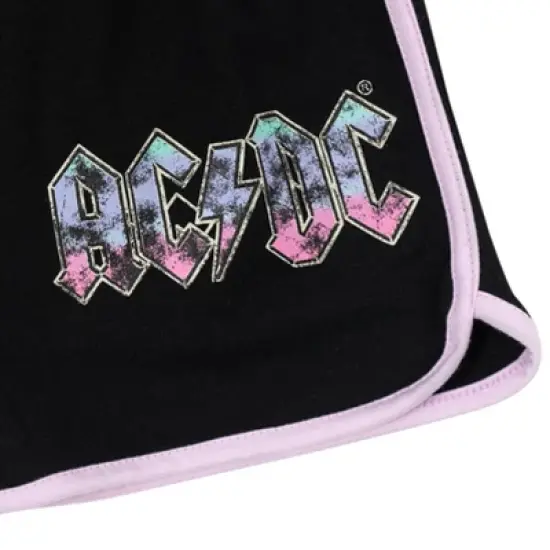 AC/DC Girls T-Shirt and French Terry Shorts Outfit Set Little Kid to Big Kid  image {3}