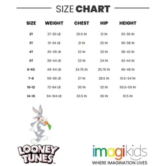 LOONEY TUNES Buggs Bunny Girls Cosplay T-Shirt Dress and Leggings Outfit Set Toddler image {6}