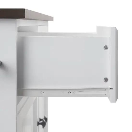 Shoreline Kitchen Island White/Dark Brown - Crosley image {9}