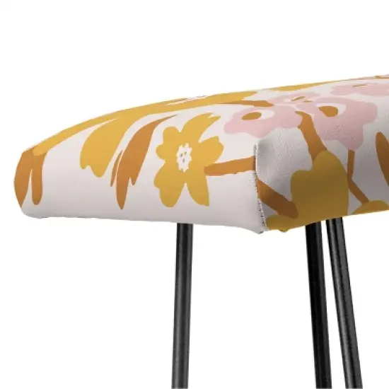 ThirtyOne Illustrations Wildflowers in Turmeric Bench Yellow - Deny Designs image {2}