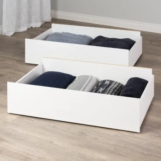 Set of 2 Select Storage Drawers On Wheels - Prepac image {6}