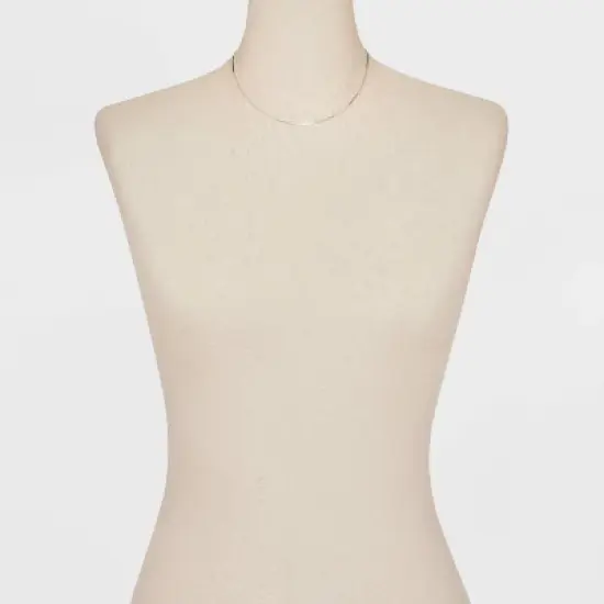 Sterling Silver Herringbone Chain Necklace - A New Day&trade; Silver image {1}