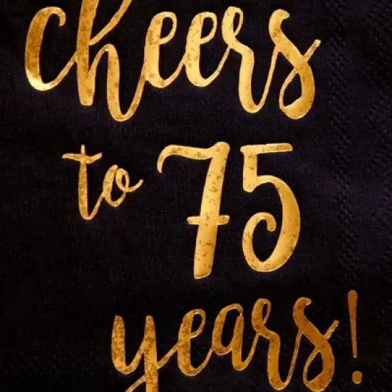 Sparkle and Bash 50 Pack 75 Birthday Party Cocktail Napkins, Cheers to 75 Years (5 x 5 In) image {7}