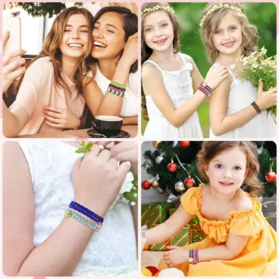 TopComfy Baby and Toddler Learning Toy Handwoven Bracelet Craft Kit with Custom Beads for Creative Play, Multicolored, 9.8"*5.9"*2" image {3}