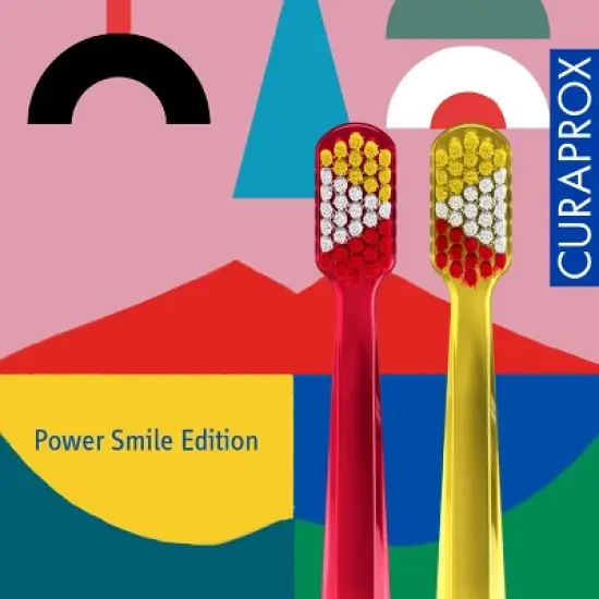 Curaprox CS 5460 Power Smile Edition, Ultra Soft Toothbrush for Gentle and Powerful Daily Cleaning, 2 pcs image {5}