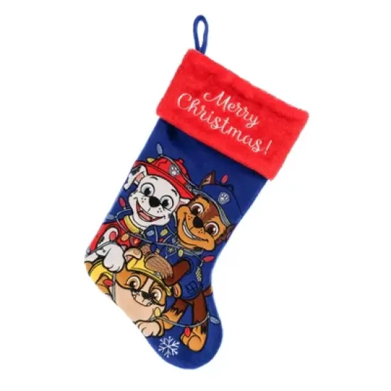 Paw Patrol - Marshall, Chase and Rubble 20 Applique Christmas Stocking image {1}
