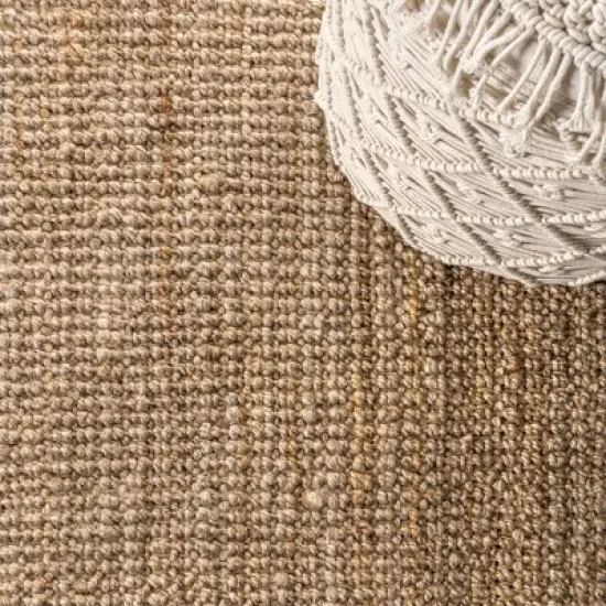 Para Hand Woven Chunky Jute with Fringe Area Rug - JONATHAN Y image {5}