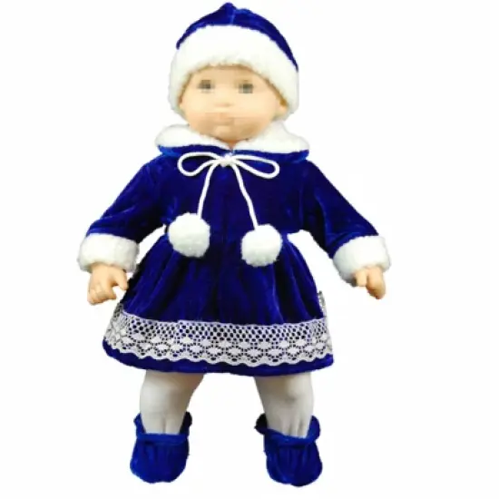 The Queen's Treasures 15 In Doll Clothes Blue Velvet Complete Dress Outfit image {3}