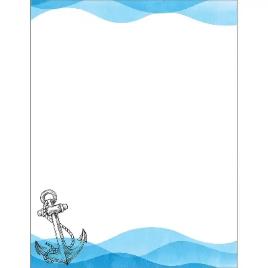 Great Papers Ocean Nautical Anchor Everyday Letterhead Multicolored 50 Sheets/Pack (2025015) image {5}