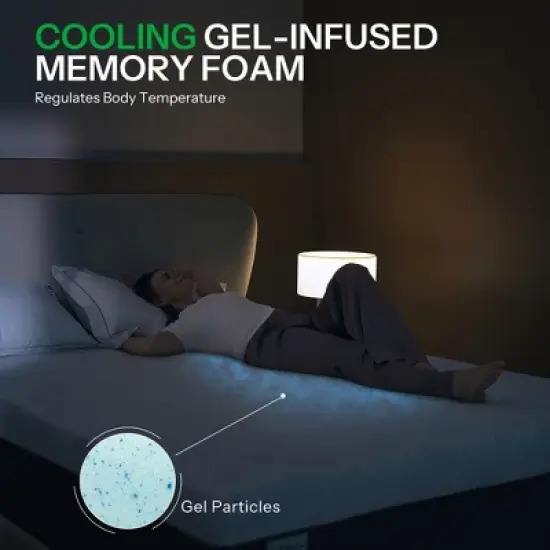 ZACHVO Life Balance 10" Full Mattress, Cooling-Gel Memory Foam, Made in USA, Motion Isolation, Pressure Relief, CertiPUR-US, CY-10-F image {1}