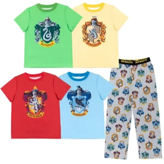 Harry Potter Hogwarts 5 Piece Pajama Shirt & Pants Set  image {9}