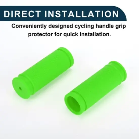 Unique Bargains Bike Handlebar Grips Covers 3.35" Length Green 1 Pair image {5}