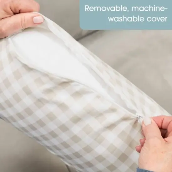 Boppy Nursing Pillow - Taupe Gingham image {3}