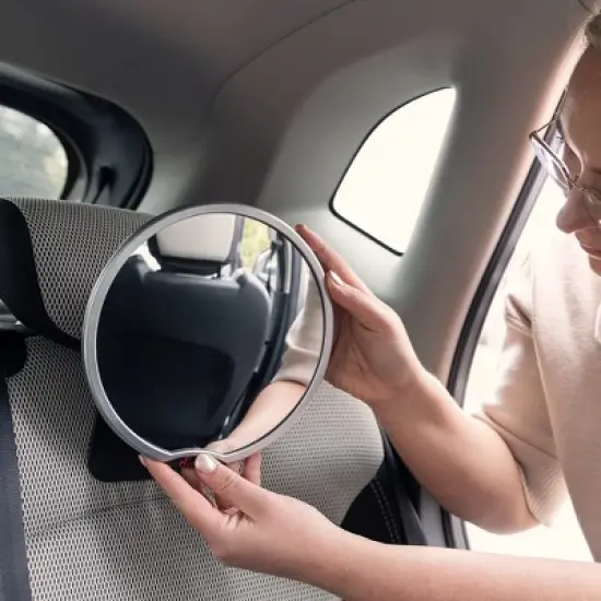 Diono Easy View  Baby Car Mirror Adjustable Safety Car Seat Mirror for Rear Facing Infant Crash Tested - Silver image {2}