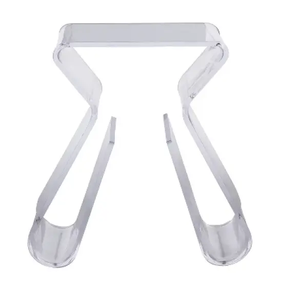 Acrylic End Table with Magazine Rack - Baxton Studio image {1}