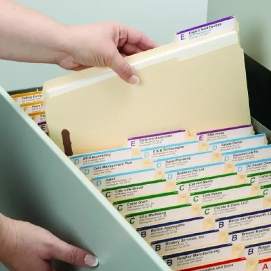 Smead Fastener File Folder, 2 Fasteners, Reinforced 1/3-Cut Tab, Letter Size, Manila, 12 per Pack (11537) image {6}