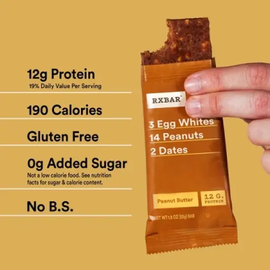 RXBAR Peanut Butter Protein Bars - 5ct/9.1oz image {2}