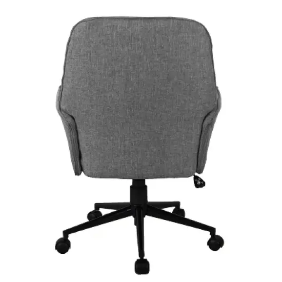 Modern Upholstered Tufted Office Chair with Arms Gray - Techni Mobili image {4}