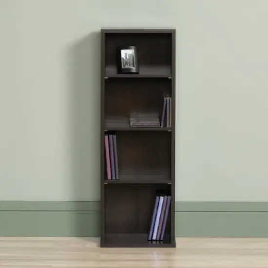 Beginnings Multimedia 4 Shelf Storage Tower Cinnamon Cherry - Sauder image {1}