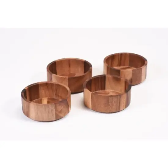 Kalmar Home Solid Acacia Individual Salad Bowl  Set of 4 image {3}