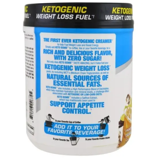 BPI Sports Keto Bomb - Promotes Energy, Hydration and Fat Loss - MCT and Electrolytes - Sugar-Free with Calcium - French Vanilla Latte, 18 Servings image {2}