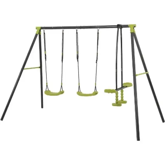 JANSNO Interesting Triple Children Metal Safe Swing Set for Age 3+ image {1}
