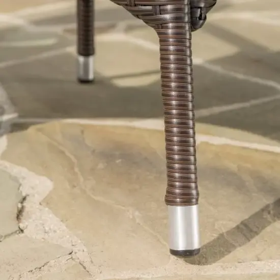 Corsica Round Wicker Bistro Table - Multi Brown - Christopher Knight Home image {4}