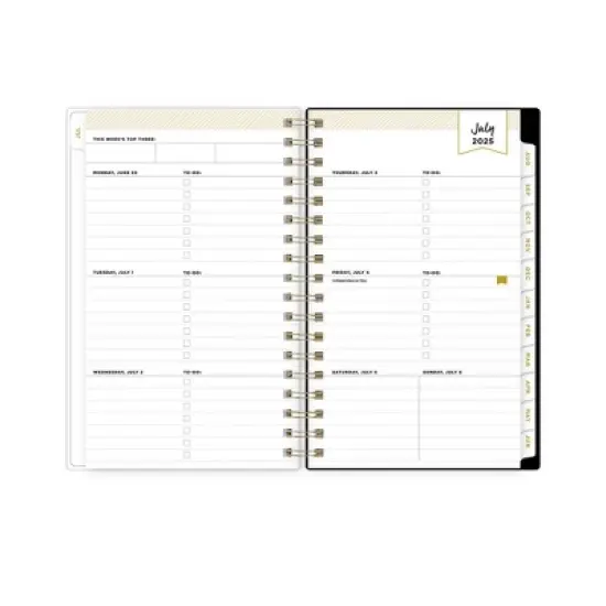 Day Designer 3.625"x6.125" 2025-2026 Weekly / Monthly Wirebound Planner Clear Cover Ophelia Floral image {4}