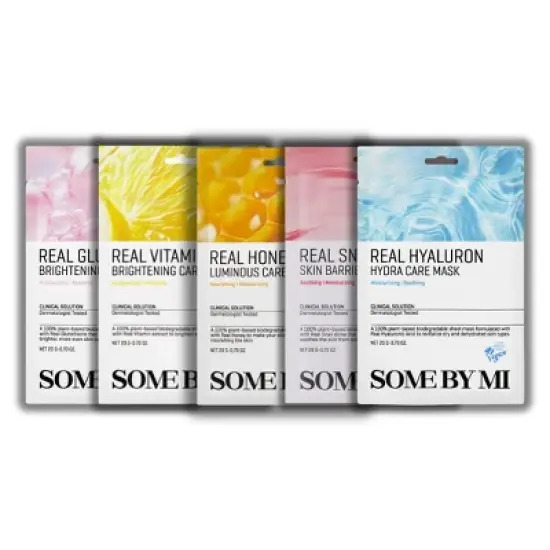 SOME BY MI 5-Day Radiance & Renewal Set (5 piece sheet mask variety pack for luminous, deeply nourished, & revitalized skin complexion) image {3}