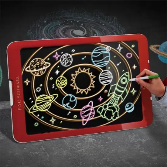 FAO Schwarz Neon Glow Drawing Easel image {1}