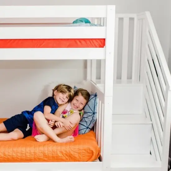 Max & Lily Twin over Twin Staircase Bunk Bed image {2}