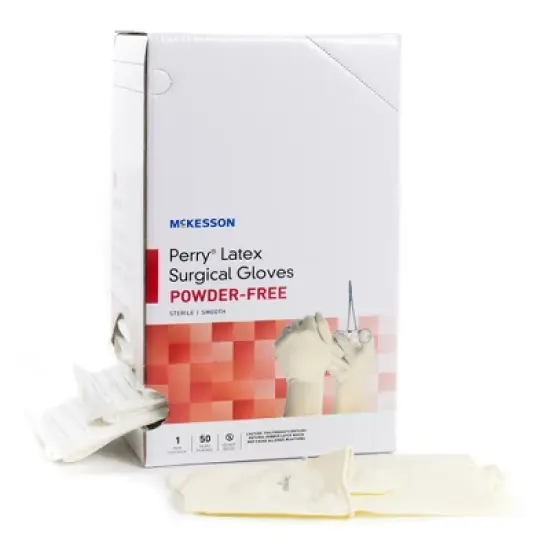 Latex McKesson Performance Perry Plus Surgical Glove Beige Sterile image {5}