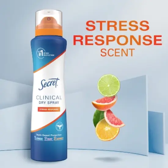 Secret Clinical Dry Spray Antiperspirant & Deodorant - Stress Response - 3.8oz image {5}