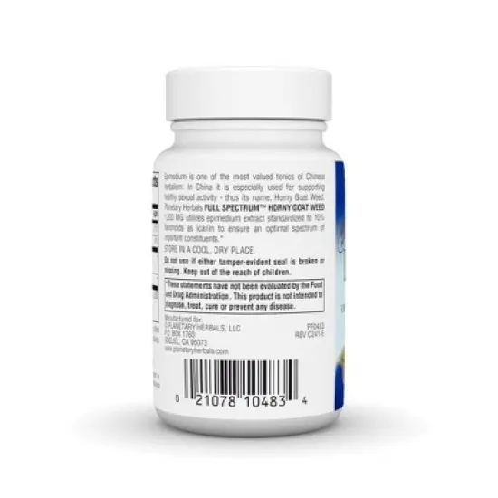 Full Spectrum Horny Goat Weed 1200mg by Planetary Herbals  -  30 Tablet image {2}