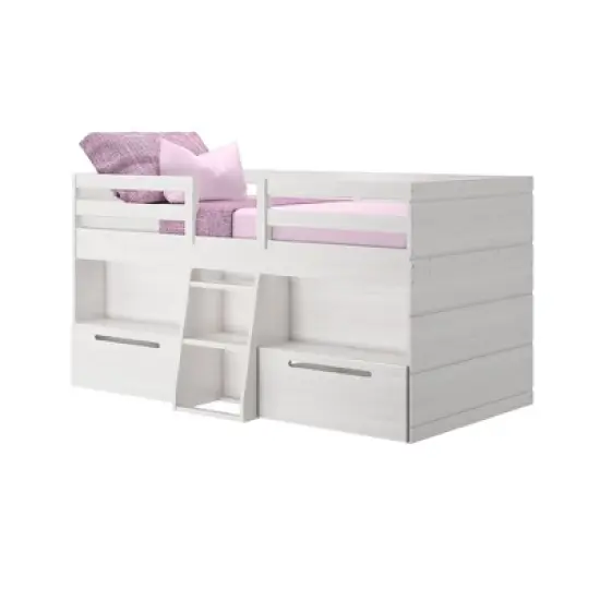 Max & Lily Farmhouse Low Loft with 2 Drawers image {7}
