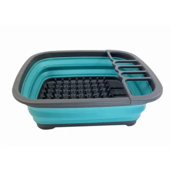 SAMMART 8L (2.11Gallons) Collapsible Plastic Dish Drainer - Foldable Drying Rack image {2}