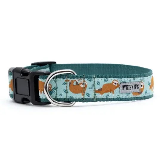 The Worthy Dog Sloth Adjustable Dog Collar image {2}