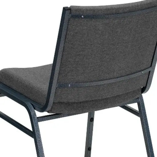 Flash Furniture HERCULES Series Heavy Duty Gray Fabric Stack Chair image {4}