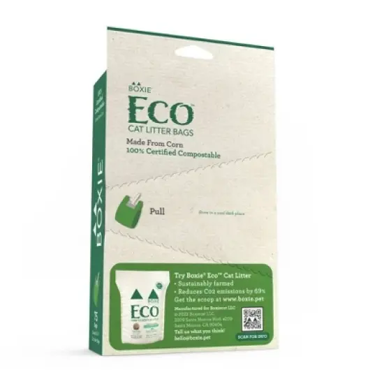 Boxiecat Eco Compostable Scoop & Tie Unscented Cat Litter Bags - 75ct image {2}