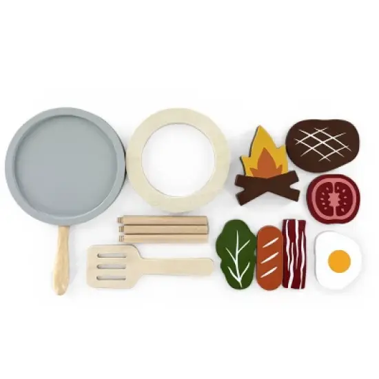 Wood Food Sets Camping Prop Replica - Bullseye's Playground&trade; image {1}