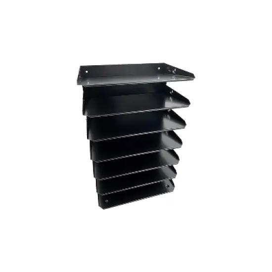 Huron 7-Compartment Steel File Organizer Black (HASZ0150) image {1}