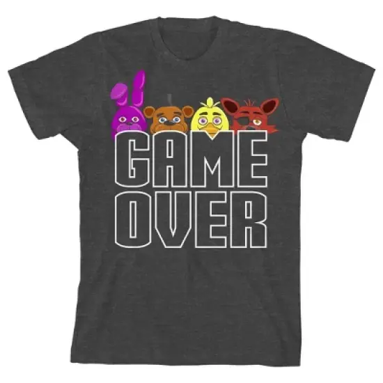 Five Nights at Freddy's Game Over Boy's Charcoal Heather T-shirt image {4}