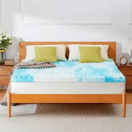 Vipbear the gel memory foam mattress features a ventilation design and 5-zone support, making it a cooling foam mattress suitable for sofas&pound;&not;blue image {5}