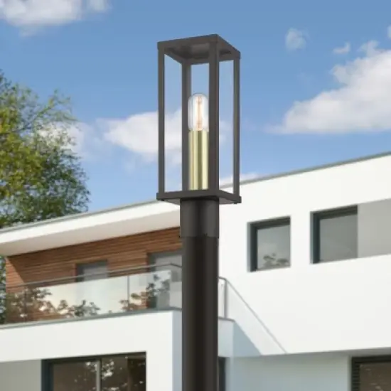 Livex Lighting Gaffney 1 - Light Post Light in  Bronze/Antique Gold image {1}