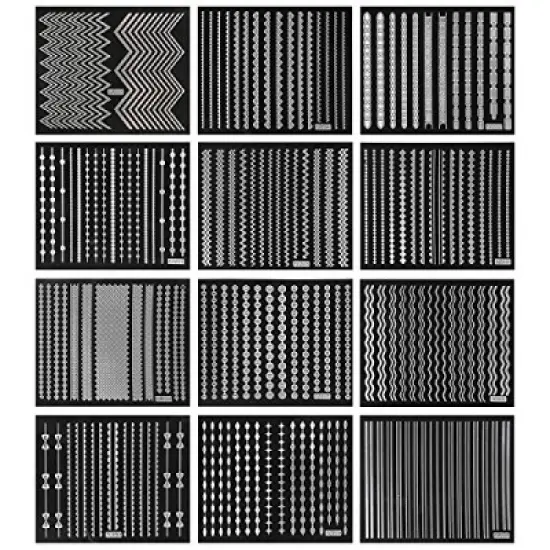 Wrapables 12 Sheets Holographic Nail Stickers image {2}