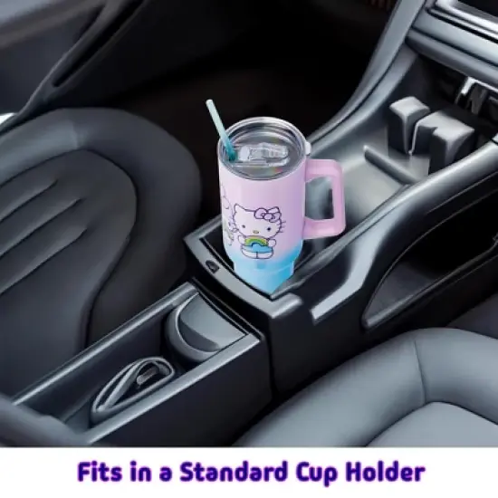 Silver Buffalo Sanrio Hello Kitty and Friends Rainbow Stainless Steel Tumbler | 40 Ounces image {5}