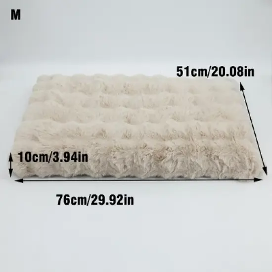 Artloge Plush Pet Bed Washable Dog Mat Crate Bed Anti-Slip Kennel Mattress Deluxe Sleeping Mat for Puppy & Large Dogs with Removable Cover image {1}