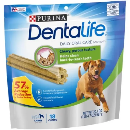 Dentalife Chicken Flavor Large Dental Chewy Dog Treats - 20.7oz/18ct image {2}