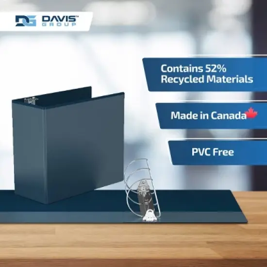 Easyview Premium Customizable View 5" Angle D Ring Binder 4pk Navy Blue: 700 Sheet Capacity, Hard Cover, Office Binders image {6}